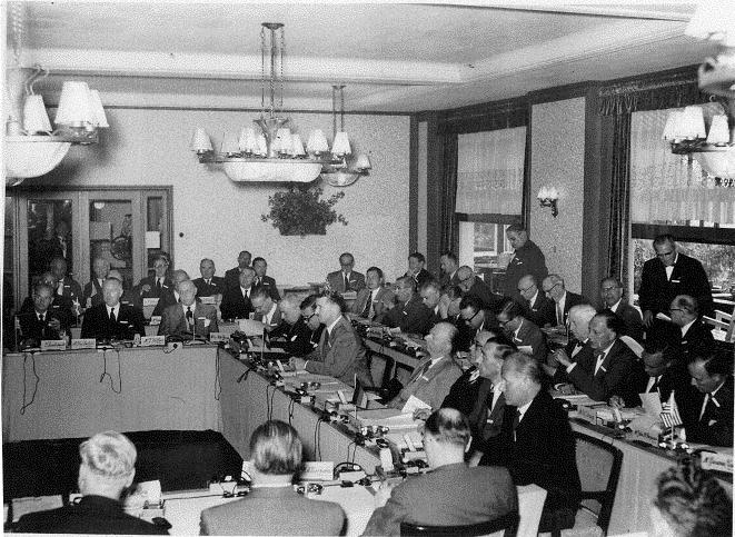 A rare photograph of the first Bilderberg meeting in 1954