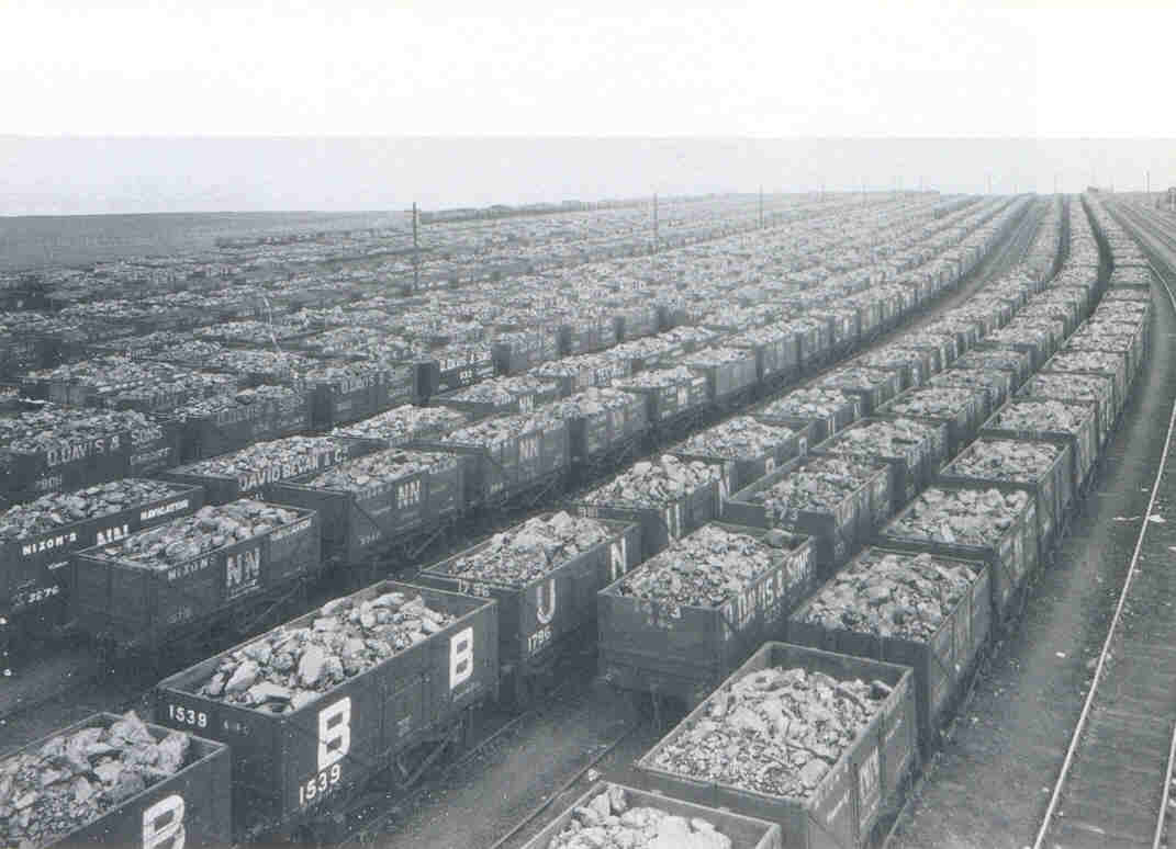 Welsh Steam Coal wagons are at Cardiff Docks in 1927