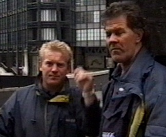 two dodgey looking geezers hanging around outside the old bailey during Shayler's trial