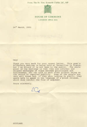 letter from Ken Clarke