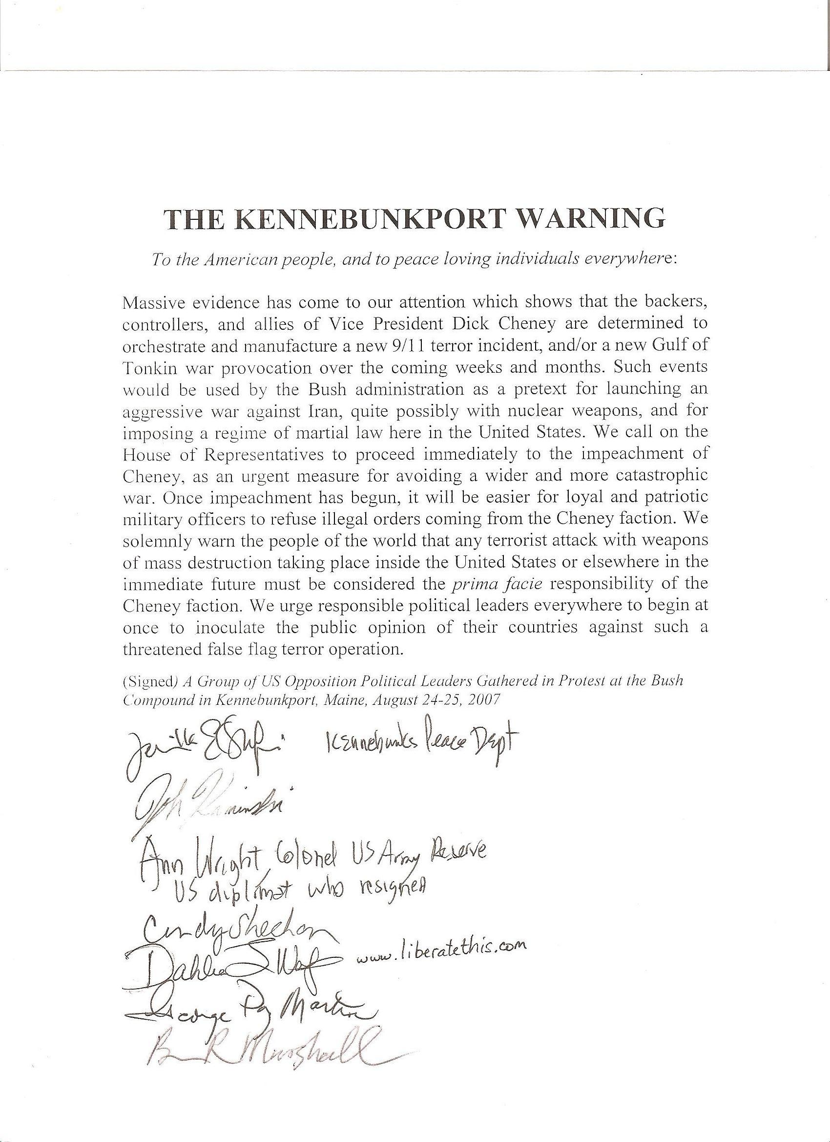Kennebunkport Warning