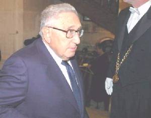 Kissinger - photographed attending a masonic ceremony 16th December 2004