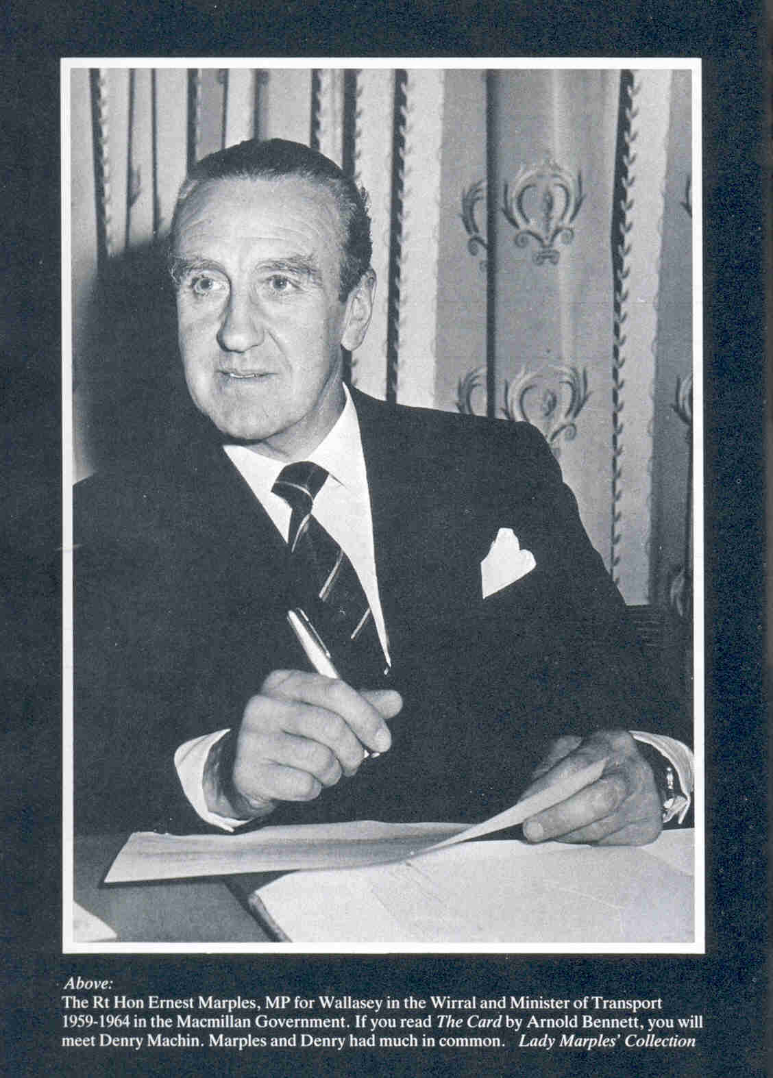 Ernest MArples - 1960's Tory Transport minister and owner of road construction company Marples Ridgeway