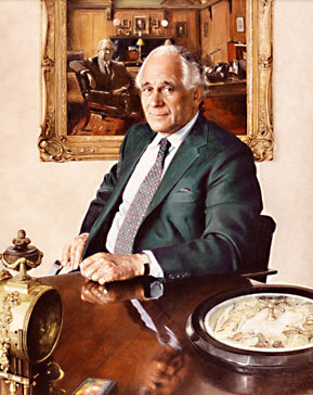 Sir Evelyn de Rothschild - painted by Richard Stone