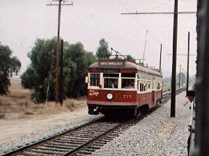Inter-urban streetcar in action